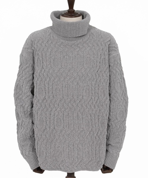 mn3184- モール風タートルネックセーター(25183CM)（ニット/セーター