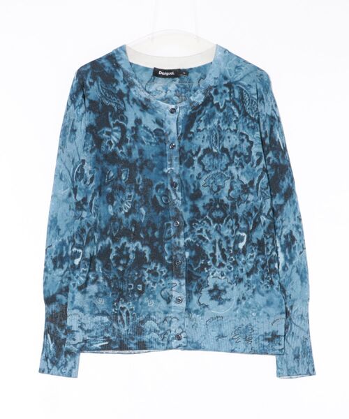 Desigual（デシグアル）の「グロッシーフィットカーディガン 薄手ニット（ニット/セーター・レディース・ブルー・S/M/L/XL/XS）」の4枚目の写真