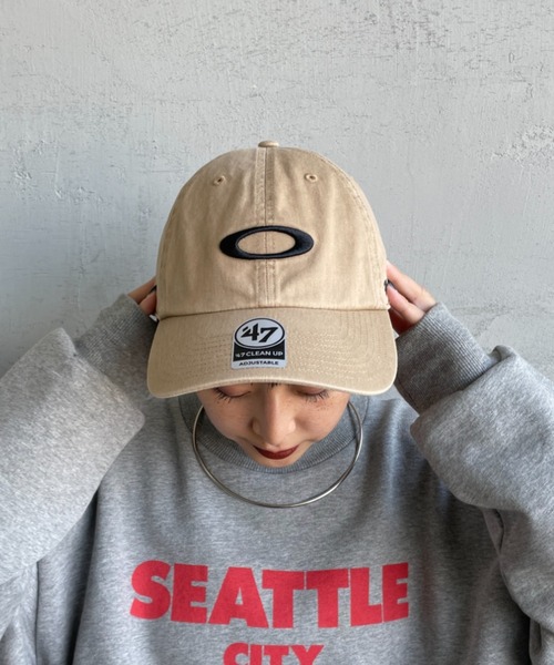 OAKLEY（オークリー）の「[OAKLEY/オークリー] REMIX DAD ブランド刺繍ロゴ 47キャップ（キャップ・メンズ・ブラック/ベージュ・ONE SIZE）」の19枚目の写真