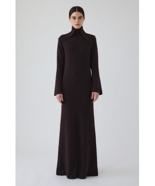 RIM.ARK(リムアーク)の「Long high collar knit dress ロングハイカラーニットドレス(ドレス・レディース・ブラウン/ブラック/チャコールグレー・36/38)」の19枚目の写真