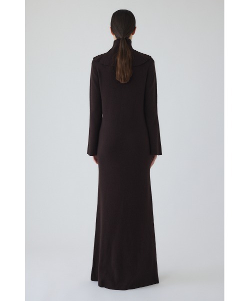 RIM.ARK(リムアーク)の「Long high collar knit dress ロングハイカラーニットドレス(ドレス・レディース・ブラウン/ブラック/チャコールグレー・36/38)」の20枚目の写真
