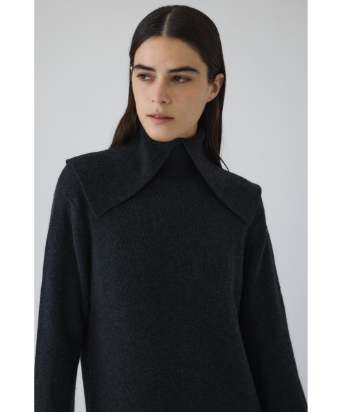 RIM.ARK(リムアーク)の「Long high collar knit dress ロングハイカラーニットドレス(ドレス・レディース・ブラウン/ブラック/チャコールグレー・36/38)」の12枚目の写真