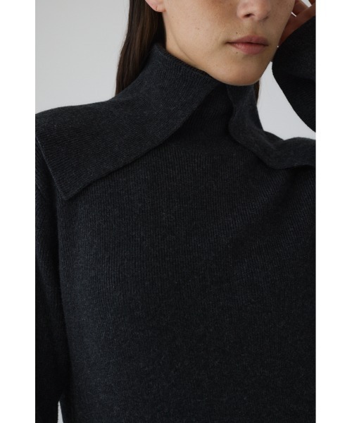 RIM.ARK(リムアーク)の「Long high collar knit dress ロングハイカラーニットドレス(ドレス・レディース・ブラウン/ブラック/チャコールグレー・36/38)」の13枚目の写真