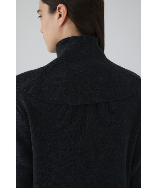RIM.ARK(リムアーク)の「Long high collar knit dress ロングハイカラーニットドレス(ドレス・レディース・ブラウン/ブラック/チャコールグレー・36/38)」の14枚目の写真