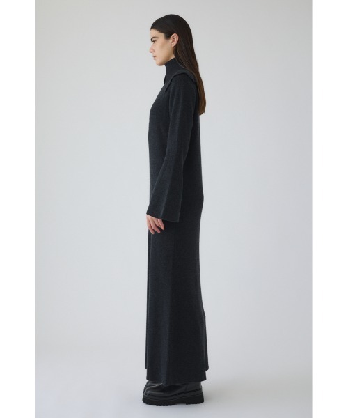 RIM.ARK(リムアーク)の「Long high collar knit dress ロングハイカラーニットドレス(ドレス・レディース・ブラウン/ブラック/チャコールグレー・36/38)」の10枚目の写真