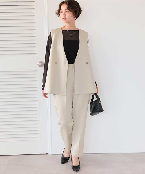 titivate（ティティベイト）の「バックフレアAラインベスト（ベスト・レディース・ブラック/ホワイト系その他/ネイビー・L/M/S）」の5枚目の写真