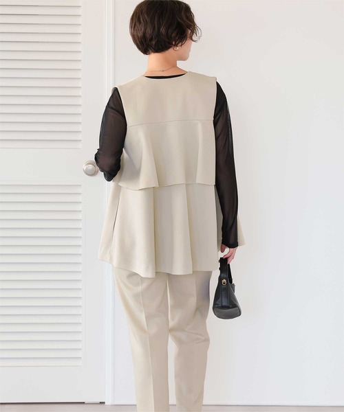 titivate（ティティベイト）の「バックフレアAラインベスト（ベスト・レディース・ブラック/ホワイト系その他/ネイビー・L/M/S）」の7枚目の写真