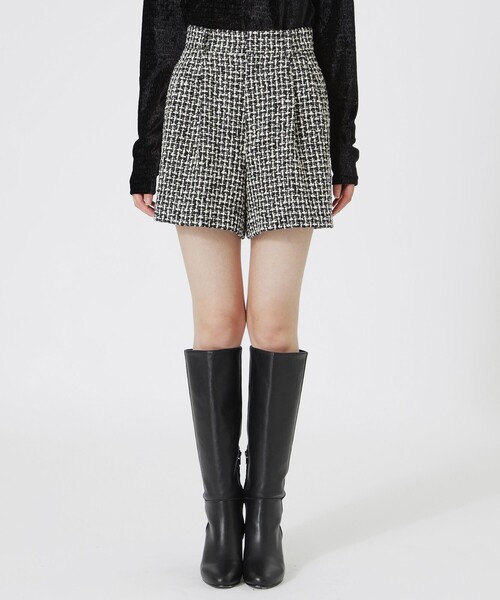 LOVELESS(ラブレス)の「ツイードタックショートパンツ(その他パンツ・レディース・チャコールグレー・34/36)」の5枚目の写真
