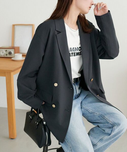 セール】【WEB限定】金ボタンWテーラージャケット（テーラード