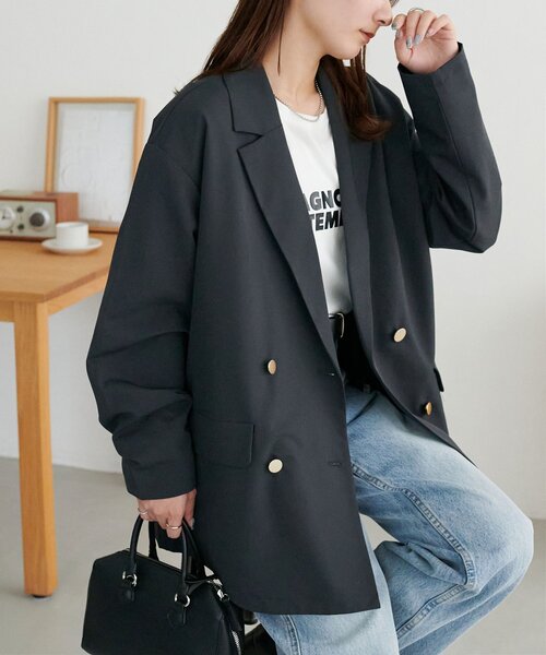 セール】【WEB限定】金ボタンWテーラージャケット（テーラード