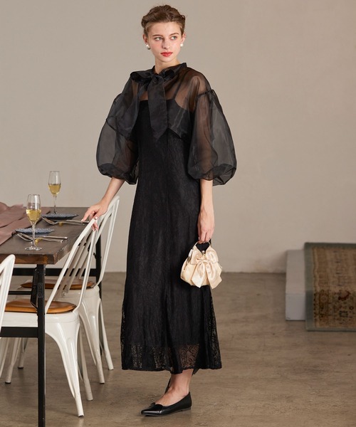 BONLECILL noir】2wayビッグリボンシアーボレロ＆レースマーメイド