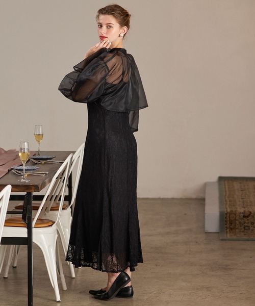 BONLECILL noir】2wayビッグリボンシアーボレロ＆レースマーメイド