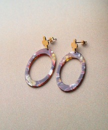 Mag.（マグ）の「【チタンポスト マーブル調オーバルピアス】（ピアス（両耳用））」