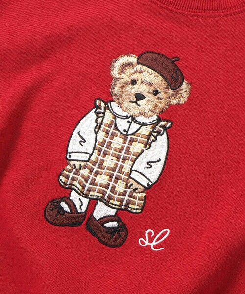 SLAP SLIP（スラップスリップ）の「アニマルいろいろクマさん刺しゅうトレーナー(80~130cm)（スウェット・キッズ・オフホワイト/ネイビー/レッド・120cm/80ｃｍ/110cm/100cm/130cm/90cm）」の9枚目の写真