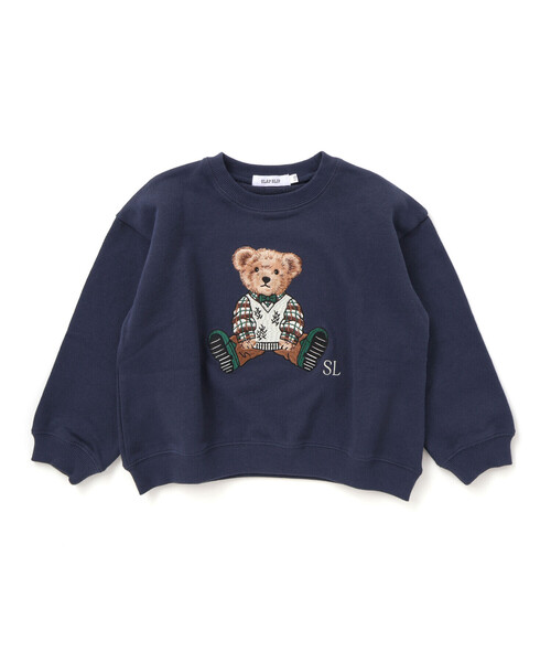 SLAP SLIP（スラップスリップ）の「アニマルいろいろクマさん刺しゅうトレーナー(80~130cm)（スウェット・キッズ・オフホワイト/ネイビー/レッド・120cm/80ｃｍ/110cm/100cm/130cm/90cm）」の10枚目の写真
