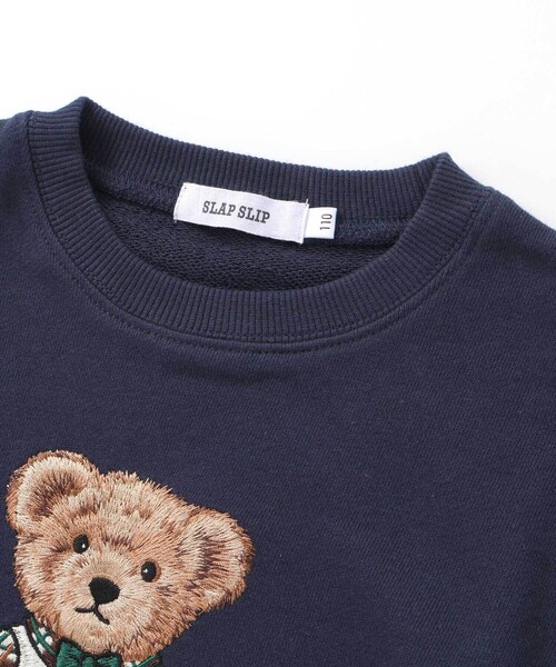 SLAP SLIP（スラップスリップ）の「アニマルいろいろクマさん刺しゅうトレーナー(80~130cm)（スウェット・キッズ・オフホワイト/ネイビー/レッド・120cm/80ｃｍ/110cm/100cm/130cm/90cm）」の12枚目の写真