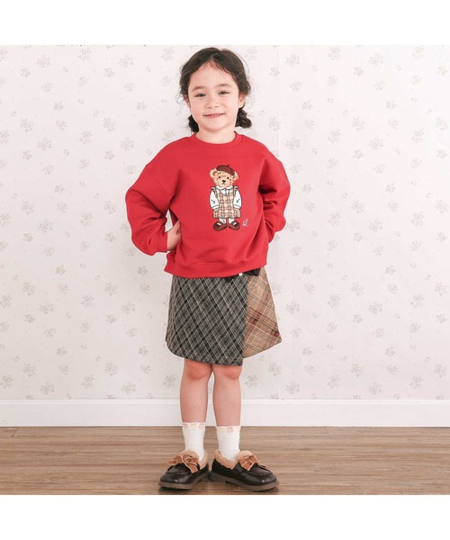 SLAP SLIP（スラップスリップ）の「アニマルいろいろクマさん刺しゅうトレーナー(80~130cm)（スウェット・キッズ・オフホワイト/ネイビー/レッド・120cm/80ｃｍ/110cm/100cm/130cm/90cm）」の20枚目の写真