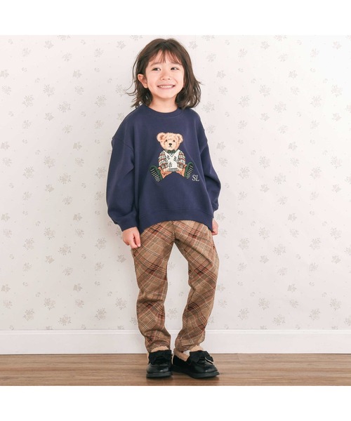 SLAP SLIP（スラップスリップ）の「アニマルいろいろクマさん刺しゅうトレーナー(80~130cm)（スウェット・キッズ・オフホワイト/ネイビー/レッド・120cm/80ｃｍ/110cm/100cm/130cm/90cm）」の21枚目の写真
