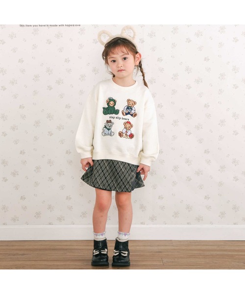 SLAP SLIP（スラップスリップ）の「アニマルいろいろクマさん刺しゅうトレーナー(80~130cm)（スウェット・キッズ・オフホワイト/ネイビー/レッド・120cm/80ｃｍ/110cm/100cm/130cm/90cm）」の19枚目の写真