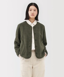 婦人　素材に還るフリースカーディガン