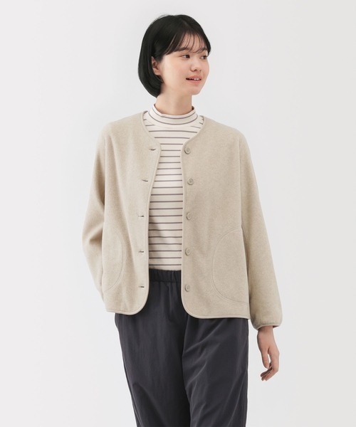 無印良品(ムジルシリョウヒン)の「婦人 素材に還るフリースカーディガン(カーディガン/ボレロ・レディース・オートミール/カーキ系/グレー/ブラック/スモークピンク/ブラウン系・S/M/L/XL)」の4枚目の写真