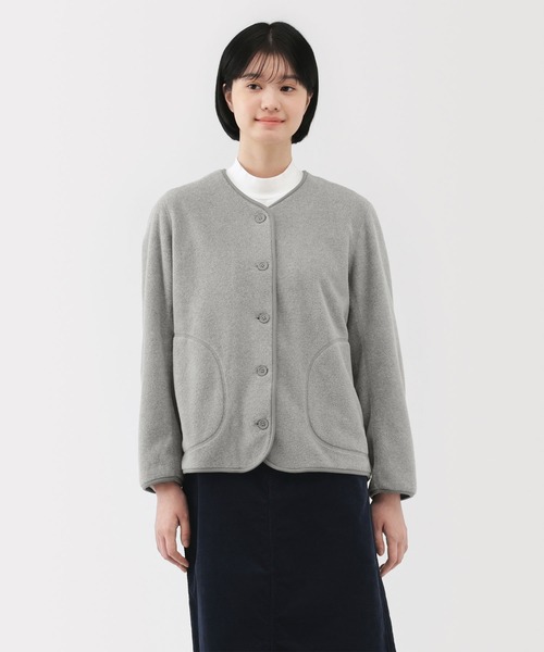 無印良品(ムジルシリョウヒン)の「婦人 素材に還るフリースカーディガン(カーディガン/ボレロ・レディース・オートミール/カーキ系/グレー/ブラック/スモークピンク/ブラウン系・S/M/L/XL)」の1枚目の写真