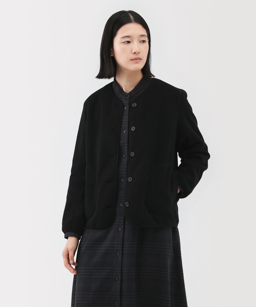 無印良品(ムジルシリョウヒン)の「婦人 素材に還るフリースカーディガン(カーディガン/ボレロ・レディース・オートミール/カーキ系/グレー/ブラック/スモークピンク/ブラウン系・S/M/L/XL)」の2枚目の写真