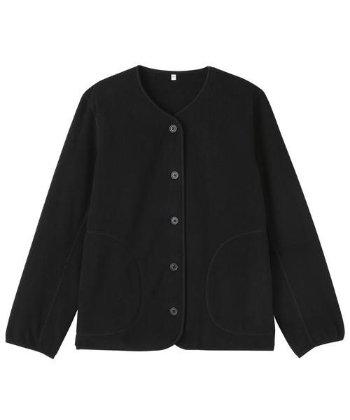 無印良品(ムジルシリョウヒン)の「婦人 素材に還るフリースカーディガン(カーディガン/ボレロ・レディース・オートミール/カーキ系/グレー/ブラック/スモークピンク/ブラウン系・S/M/L/XL)」の8枚目の写真