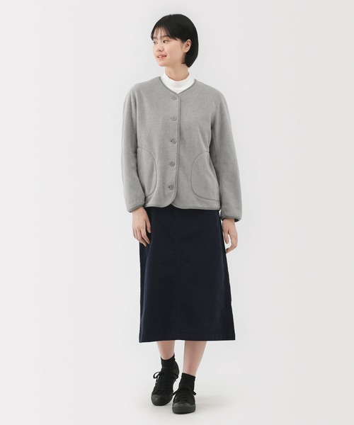 無印良品(ムジルシリョウヒン)の「婦人 素材に還るフリースカーディガン(カーディガン/ボレロ・レディース・オートミール/カーキ系/グレー/ブラック/スモークピンク/ブラウン系・S/M/L/XL)」の10枚目の写真