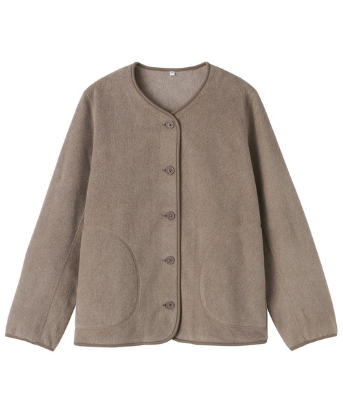 無印良品(ムジルシリョウヒン)の「婦人 素材に還るフリースカーディガン(カーディガン/ボレロ・レディース・オートミール/カーキ系/グレー/ブラック/スモークピンク/ブラウン系・S/M/L/XL)」の18枚目の写真