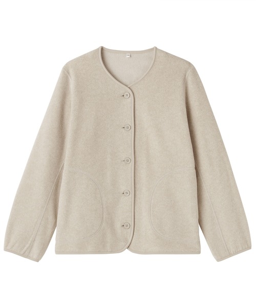 無印良品(ムジルシリョウヒン)の「婦人 素材に還るフリースカーディガン(カーディガン/ボレロ・レディース・オートミール/カーキ系/グレー/ブラック/スモークピンク/ブラウン系・S/M/L/XL)」の21枚目の写真