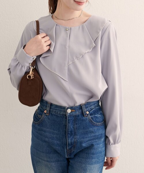 セール】【WEB限定】フロントフリルブラウス（シャツ/ブラウス
