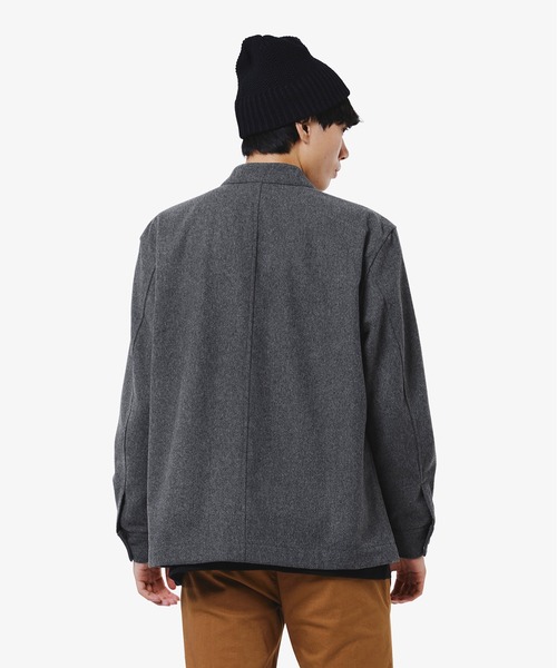 LACOSTE(ラコステ)の「ウールブレンドメルトン スタンドカラーシャツブルゾン(シャツ/ブラウス・メンズ・チャコールグレー/グレー/ブラック・40/38/39/41)」の4枚目の写真