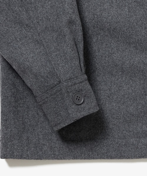 LACOSTE(ラコステ)の「ウールブレンドメルトン スタンドカラーシャツブルゾン(シャツ/ブラウス・メンズ・チャコールグレー/グレー/ブラック・40/38/39/41)」の14枚目の写真