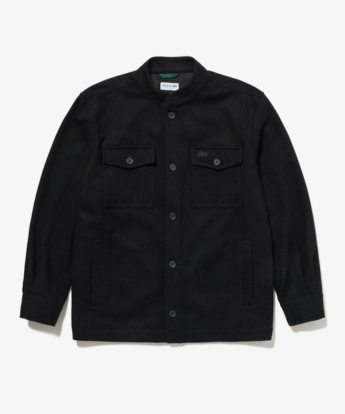 LACOSTE(ラコステ)の「ウールブレンドメルトン スタンドカラーシャツブルゾン(シャツ/ブラウス・メンズ・チャコールグレー/グレー/ブラック・40/38/39/41)」の17枚目の写真
