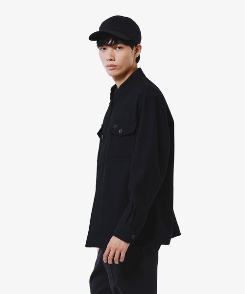 LACOSTE(ラコステ)の「ウールブレンドメルトン スタンドカラーシャツブルゾン(シャツ/ブラウス・メンズ・チャコールグレー/グレー/ブラック・40/38/39/41)」の18枚目の写真