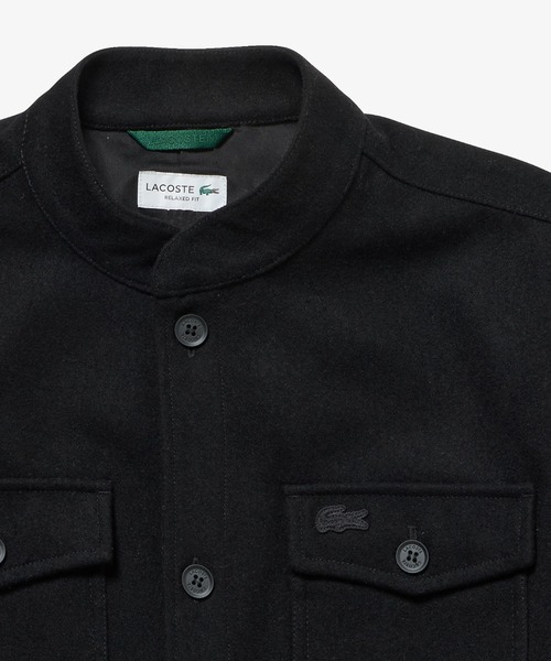 LACOSTE(ラコステ)の「ウールブレンドメルトン スタンドカラーシャツブルゾン(シャツ/ブラウス・メンズ・チャコールグレー/グレー/ブラック・40/38/39/41)」の21枚目の写真