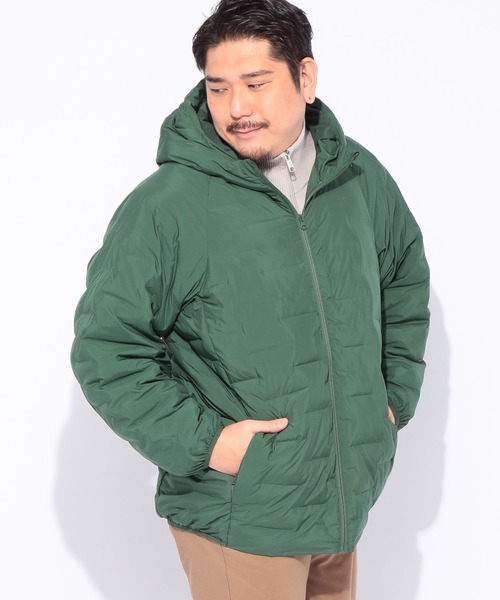 B&T CLUB（ビーティークラブ）の「中綿 ブルゾン メンズ 大きいサイズ SUNBURNER フルジップ カジュアル オフィスカジュアル B＆T CLUB (ビーアンドティークラブ)（ダウンジャケット/コート・メンズ・ホワイト/グリーン/ブラック/ブルー・X1(3L～4L)/X2(4L～5L)/X3(6L～7L)）」の3枚目の写真