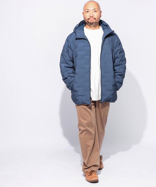 B&T CLUB（ビーティークラブ）の「中綿 ブルゾン メンズ 大きいサイズ SUNBURNER フルジップ カジュアル オフィスカジュアル B＆T CLUB (ビーアンドティークラブ)（ダウンジャケット/コート・メンズ・ホワイト/グリーン/ブラック/ブルー・X1(3L～4L)/X2(4L～5L)/X3(6L～7L)）」の16枚目の写真