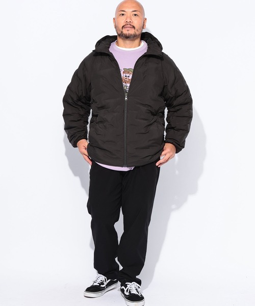 B&T CLUB（ビーティークラブ）の「中綿 ブルゾン メンズ 大きいサイズ SUNBURNER フルジップ カジュアル オフィスカジュアル B＆T CLUB (ビーアンドティークラブ)（ダウンジャケット/コート・メンズ・ホワイト/グリーン/ブラック/ブルー・X1(3L～4L)/X2(4L～5L)/X3(6L～7L)）」の6枚目の写真