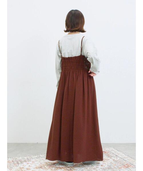 Samansa Mos2 blue（サマンサモスモスブルー）の「胸レースキャミワンピース（ワンピース・レディース・ブラウン/オフホワイト/ブラック・F）」の11枚目の写真