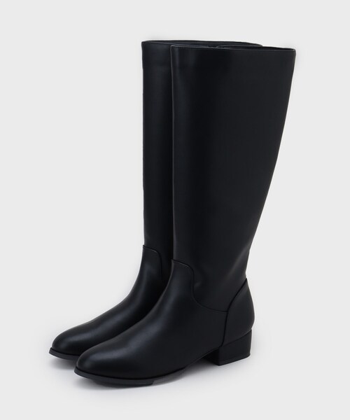 OPAQUE.CLIP（オペークドットクリップ）の「レザー調ロングブーツ（ブーツ・レディース・ブラック・03/02）」の3枚目の写真