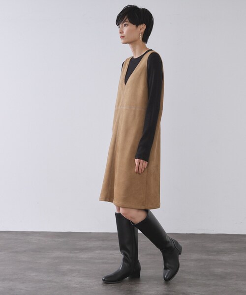 OPAQUE.CLIP（オペークドットクリップ）の「レザー調ロングブーツ（ブーツ・レディース・ブラック・03/02）」の5枚目の写真