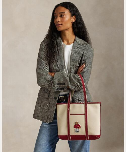 Polo ベア キャンバス スモール ショッパー トート（トートバッグ