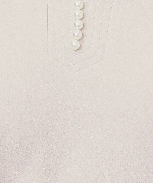 index（インデックス）の「パール調ボタン付きキーネックワンピース【洗濯機OK】《S～3L》（ワンピース・レディース・ナチュラル/ブラウン系その他/ブラック・44/42/40/38/36）」の17枚目の写真