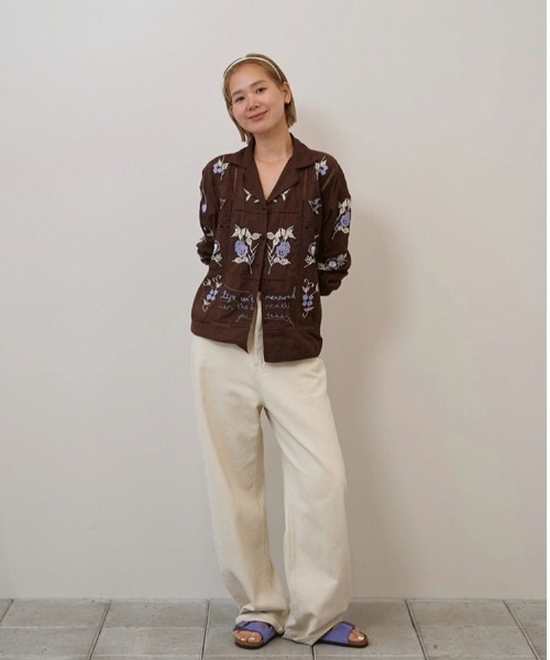 Embroidery Patchwork Shirts（シャツ/ブラウス）｜TODAYFUL