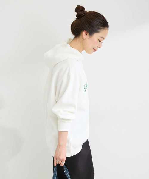 Russell Athletic(ラッセルアスレティック)の「RUSSELL ATHLETIC / ラッセル・アスレティック 別注 裏毛ロゴフーディー(スウェット・レディース・チャコールグレー/ブルー/ブラック/ホワイト/レッド・FREE)」の22枚目の写真