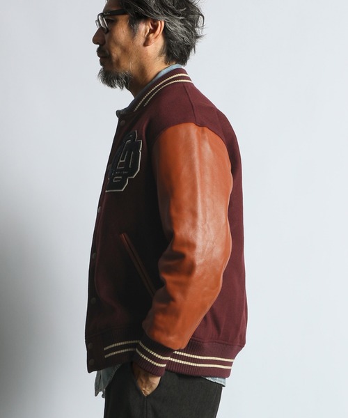 セール】VARSITY JACKET：バーシティジャケット スタジャン