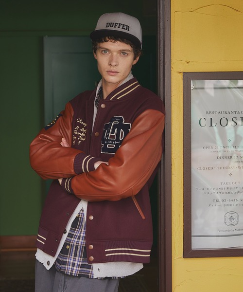 セール】VARSITY JACKET：バーシティジャケット スタジャン