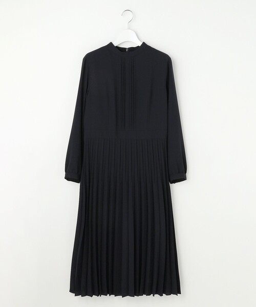 J.PRESS(ジェイプレス)の「ノルディス2wayジョーゼット プリーツ ワンピース(ワンピース・レディース・ネイビー系・11/9)」の9枚目の写真